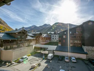 Vue générale sur la montagne ou vue sur la montagne depuis l'appartement