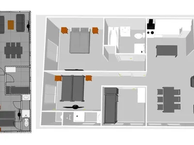 Plan de l'établissement Appartement Standing 4 Pièces - Résidence Neuve au Pied des Pistes - Val-d'Isère - FR-1-694-40
