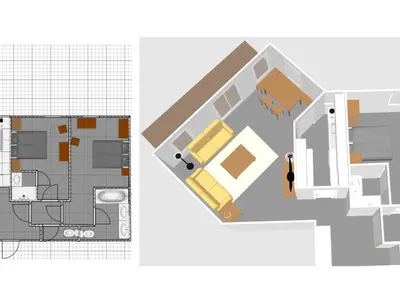 Plan de l'établissement Bel appartement de standing au coeur de Val-d'Isère, accès direct aux pistes - FR-1-694-31