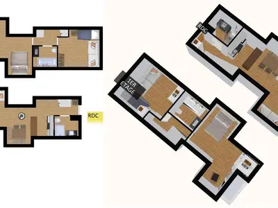 Plan de l'établissement Duplex cosy à Val-d'Isère avec wifi et parking, animaux admis - FR-1-694-39