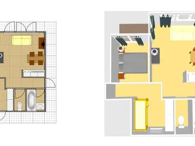 Plan de l'établissement Appartement confortable skis aux pieds avec parking couvert à Val-d'Isère - FR-1-694-58