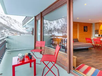 Vue générale sur la montagne ou vue sur la montagne depuis l'appartement