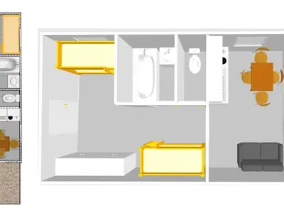 Plan de l'établissement Studio cosy avec balcon, parking couvert, proche centre et navette gratuite – Val d'Isère - FR-1-694-59