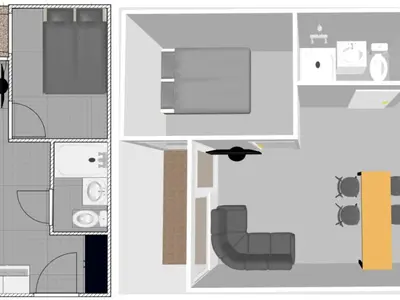 Plan de l'établissement Appartement coquet avec WiFi, proche pistes et navette - FR-1-694-67