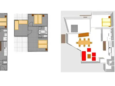 Plan de l'établissement Duplex montagnard rustique avec cheminée, au vieux village de Val-d'Isère, au pied des pistes - FR-1-694-71