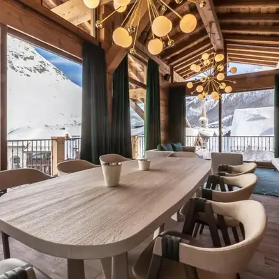 Duplex 5 pièces luxe aux pieds des pistes avec hammam et cheminée - FR-1-694-87