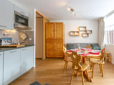 Cuisine ou kitchenette dans l'établissement Studio Sud avec Balcon, Animaux Bienvenus - FR-1-694-121
