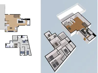 Plan de l'établissement Duplex de standing 5 pièces au cœur du vieux village de Val-d'Isère, skis aux pieds - FR-1-694-137