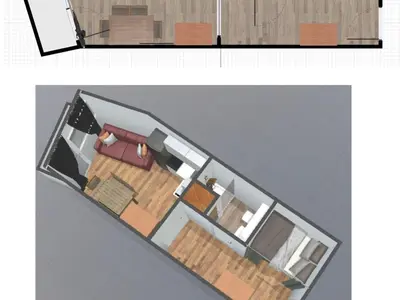 Plan de l'établissement Studio Alcôve Confort 4 Pers, Balcon Sud, Ménage Inclus - FR-1-694-126