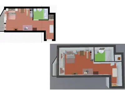 Plan de l'établissement Studio skis aux pieds à Val-d'Isère, animaux admis - FR-1-694-143