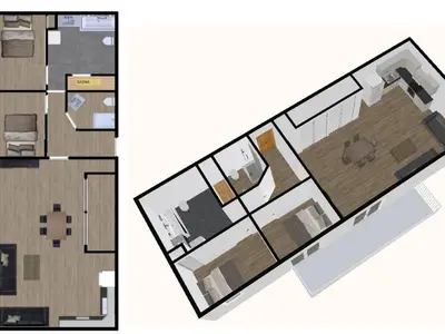Plan de l'établissement Appartement de standing avec Sauna au cœur de Val-d'Isère, 6 pers., WIFI - FR-1-694-132