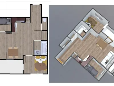 Plan de l'établissement Appartement cosy avec wifi et parking - Pied des pistes, proche village enfants - FR-1-694-140
