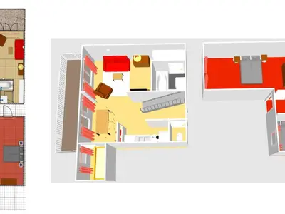 Plan de l'établissement Charmant Duplex à Val-d'Isère avec Wifi, Parking et Balcon Exposé Sud - FR-1-694-148