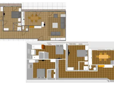 Plan de l'établissement Bel appartement de standing dans résidence neuve au pied des pistes à Val-d'Isère - FR-1-694-155