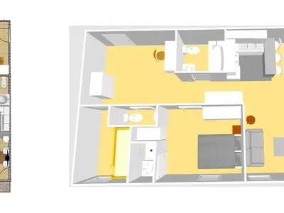 Plan de l'établissement Appartement élégant contemporain avec balcon sud et wifi - FR-1-694-170