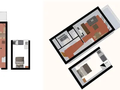 Plan de l'établissement Studio cosy avec Wifi, parking et animaux admis - FR-1-694-166