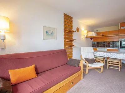 Cuisine ou kitchenette dans l'établissement Appartement confortable skis aux pieds avec animaux admis à Val-d'Isère - FR-1-694-177