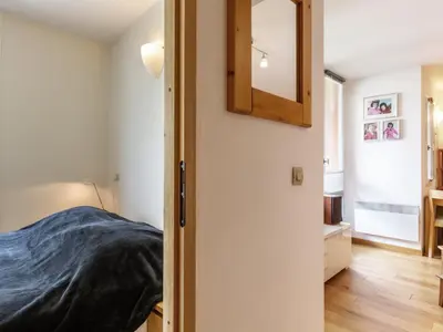 Un ou plusieurs lits dans un hébergement de l'établissement Appartement contemporain de standing skis aux pieds, à proximité du village des enfants - Val d'Isère - FR-1-694-171