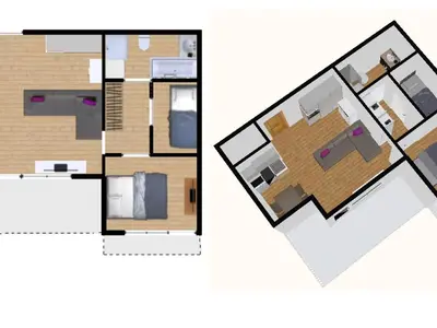 Plan de l'établissement Appartement contemporain de standing skis aux pieds, à proximité du village des enfants - Val d'Isère - FR-1-694-171