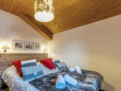 Un ou plusieurs lits dans un hébergement de l'établissement Appartement charmant avec Wifi, animaux acceptés, 34m2 à Val-d'Isère - FR-1-694-172