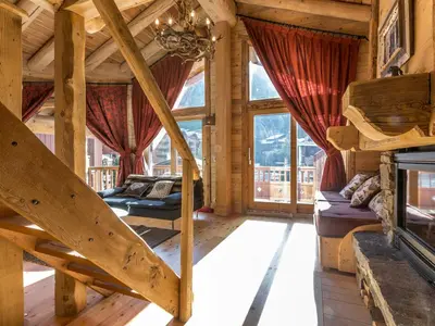 Plan de l'établissement Appartement de Charme avec Cheminée et Grande Mezzanine à Val-d'Isère - FR-1-694-189