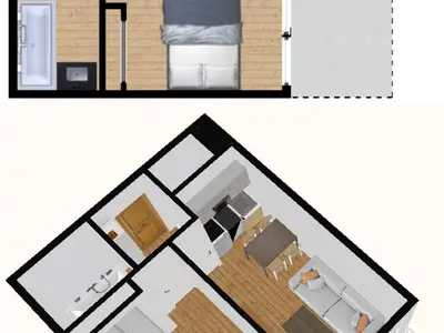 Plan de l'établissement Appartement avec wifi et parking, skis aux pieds, animaux acceptés à Val-d'Isère - FR-1-694-207