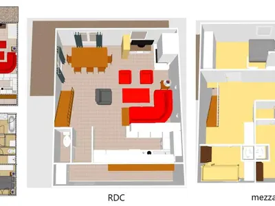 Plan de l'établissement Chalet rustique chaleureux avec cheminée à Val-d'Isère - FR-1-694-219