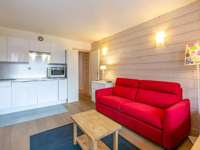 Cuisine ou kitchenette dans l'établissement Studio charmant skis aux pieds, balcon, coeur de Val-d'Isère, 4 pers, WiFi - FR-1-694-231