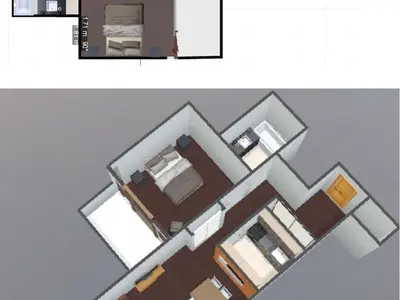 Plan de l'établissement Charmant appartement 2 pièces avec animaux acceptés - FR-1-694-243