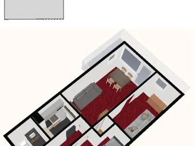 Plan de l'établissement Appartement soigné skis aux pieds, proche village des enfants, 5 pers, balcon sud-est - FR-1-694-254