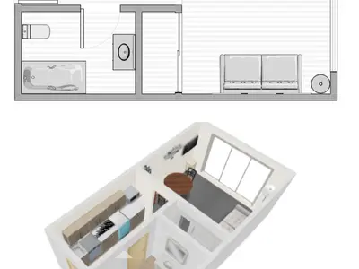 Plan de l'établissement Studio cosy avec wifi, centre village, près des pistes - Val-d'Isère - FR-1-694-250