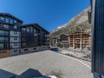 Vue générale sur la montagne ou vue sur la montagne depuis l'appartement