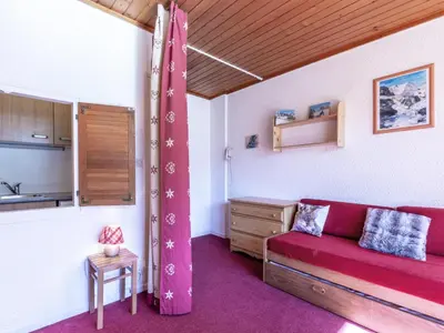 Cuisine ou kitchenette dans l'établissement Studio avec Wifi et animaux admis à Val-d'Isère - FR-1-694-264