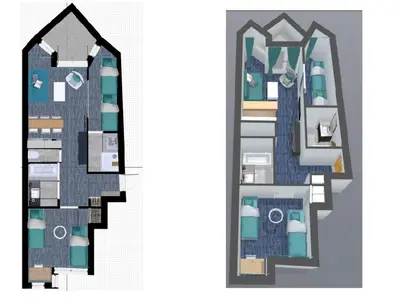 Plan de l'établissement Appartement skis aux pieds 6 pers, Wifi, Animaux admis - FR-1-694-256