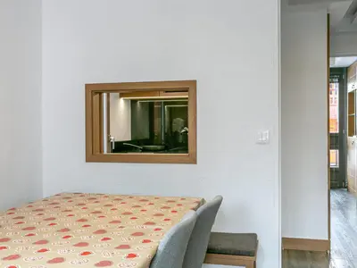 Un ou plusieurs lits dans un hébergement de l'établissement Appartement élégant et rénové, idéalement situé sur le front de neige à Val d'Isère, proche du village - FR-1-694-262