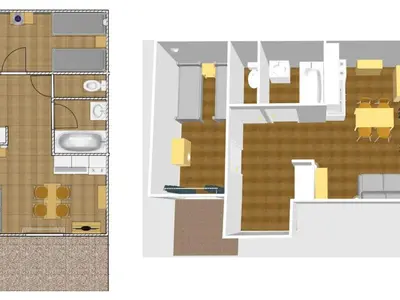 Plan de l'établissement Appartement cosy avec WIFI aux pieds des pistes, 4 personnes - FR-1-694-274
