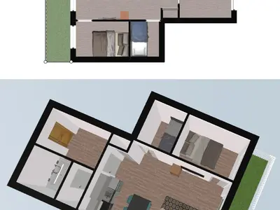 Plan de l'établissement Appartement élégant à Val-d'Isère avec balcon, parking, wifi - FR-1-694-270