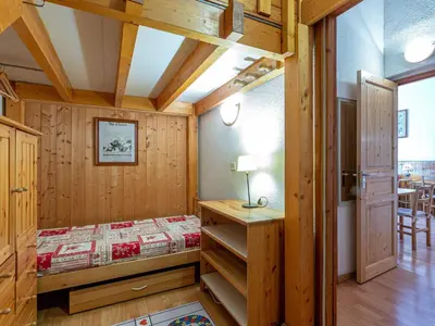 Un ou plusieurs lits dans un hébergement de l'établissement Spacieux appartement 9 pers. à Val-d'Isère, skis aux pieds, Wi-Fi, proche commodités - FR-1-694-306