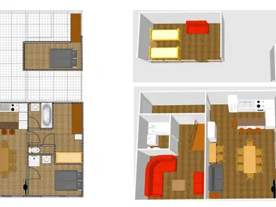 Plan de l'établissement Spacieux appartement 9 pers. à Val-d'Isère, skis aux pieds, Wi-Fi, proche commodités - FR-1-694-306