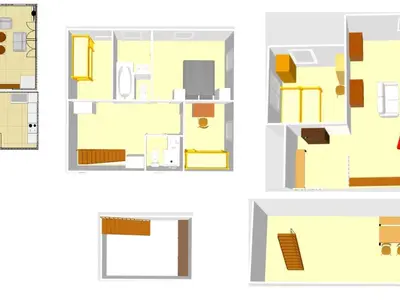 Plan de l'établissement Appartement duplex de haut standing, skis aux pieds, 82m², 8 pers., cheminé, au cœur de Val d'Isère - FR-1-694-305