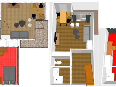 Plan de l'établissement Studio agréable avec mezzanine, balcon et proche commodités à Val-d'Isère - FR-1-694-296