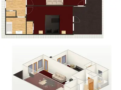 Plan de l'établissement Appartement rénové skis aux pieds avec parking et wifi à Val-d'Isère - FR-1-694-280