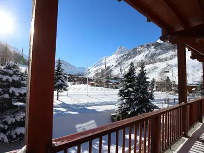 Vue générale sur la montagne ou vue sur la montagne depuis l'appartement