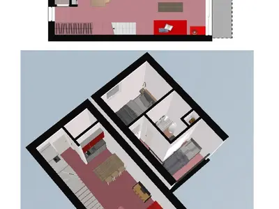 Plan de l'établissement Duplex rustique avec grande terrasse au Sud, proche vieux Val-d'Isère - FR-1-694-310