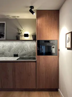 Cuisine ou kitchenette dans l'établissement Les Barmettes Appart rénové avec vue, parking et skis aux pieds