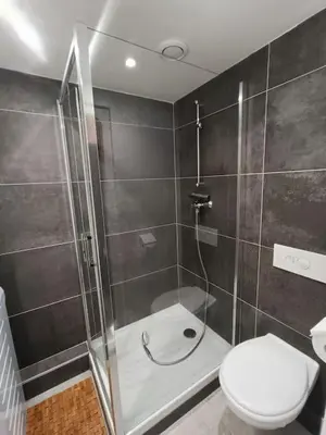 Salle de bains dans l'établissement Studio pied des pistes Arcs 2000 - Résidence le Varet