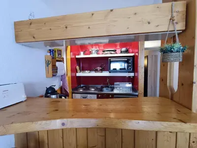 Cuisine ou kitchenette dans l'établissement Studio pied des pistes Arcs 2000 - Résidence le Varet