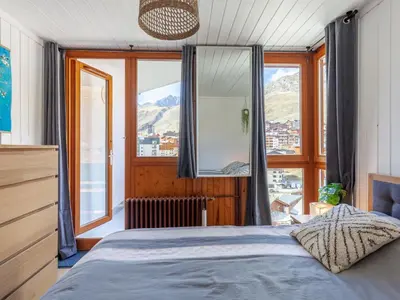 Un ou plusieurs lits dans un hébergement de l'établissement Apartment Savoy - Lavachet by Interhome