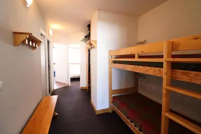 Un ou plusieurs lits superposés dans un hébergement de l'établissement Résidence Bec Rouge - Appartement lumineux·Pieds des pistes·WIFI·Balcon MAE-2694