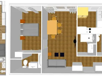Plan de l'établissement Appartement spacieux exposé Sud avec balcon, proche des pistes et commodités, Val-d'Isère - FR-1-694-311